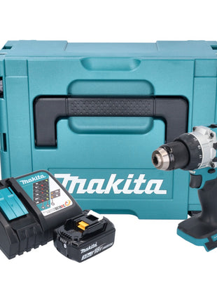 Makita DHP 489 RF1J Perceuse-visseuse à percussion sans fil 18 V 73 Nm Brushless + 1x batterie 3,0 Ah + chargeur + Makpac