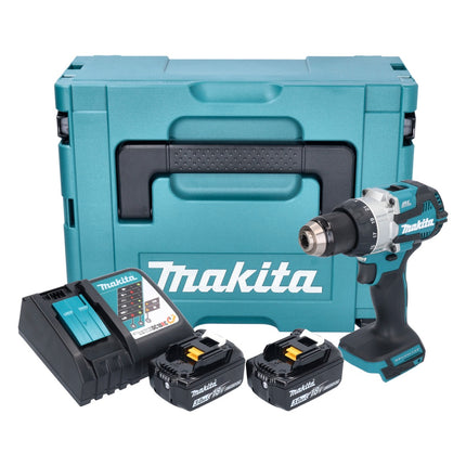 Makita DHP 489 RFJ Perceuse-visseuse à percussion sans fil 18 V 73 Nm Brushless + 2x batterie 3,0 Ah + chargeur + Makpac