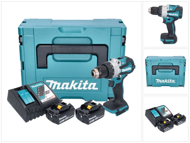 Makita DHP 489 RGJ Perceuse-visseuse à percussion sans fil 18 V 73 Nm Brushless + 2x batterie 6,0 Ah + chargeur + Makpac
