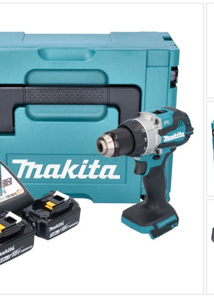 Makita DDF 489 RFJ perceuse/visseuse sans fil 18 V 73 Nm Brushless + 2x batterie 3,0 Ah + chargeur + Makpac