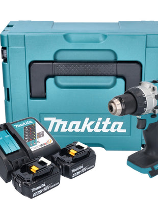 Makita DDF 489 RMJ akumulatorowa wiertarko-wkrętarka 18 V 73 Nm bezszczotkowa + 2x akumulator 4,0 Ah + ładowarka + Makpac