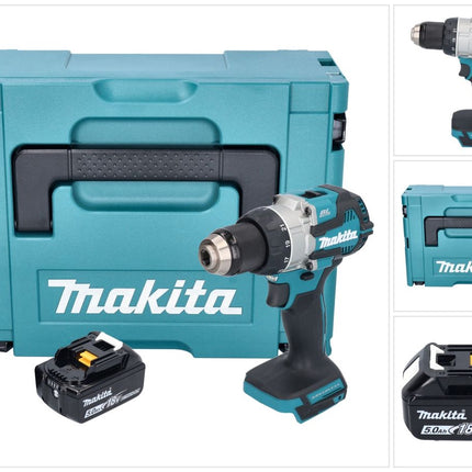 Makita DDF 489 T1J Perceuse-visseuse sans fil 18 V 73 Nm Brushless + 1x batterie 5,0 Ah + Makpac - sans chargeur