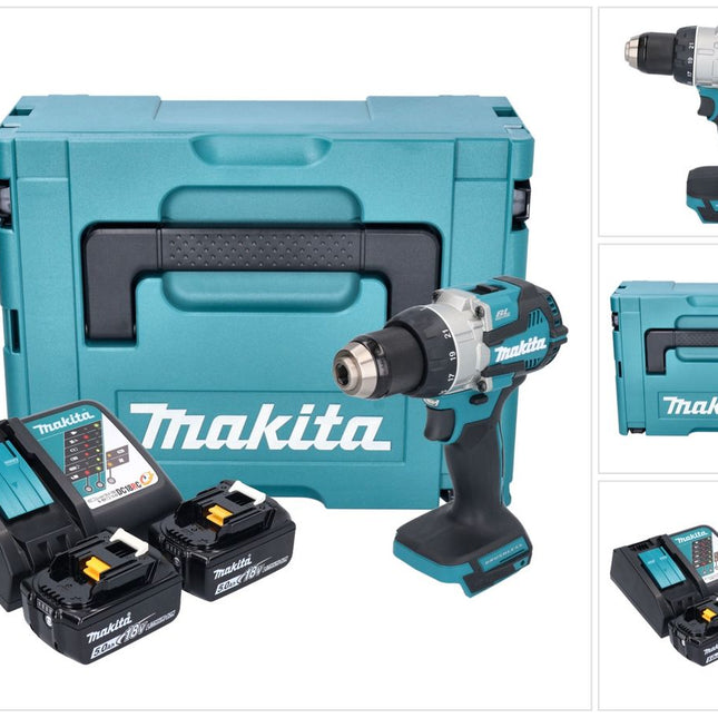 Makita DDF 489 RTJ Perceuse-visseuse sans fil 18 V 73 Nm Brushless + 2x batterie 5,0 Ah + chargeur + Makpac