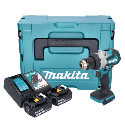 Makita DDF 489 RTJ Perceuse-visseuse sans fil 18 V 73 Nm Brushless + 2x batterie 5,0 Ah + chargeur + Makpac