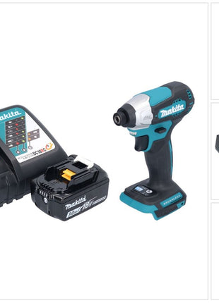 Makita DTD 157 RF1 Akku Schlagschrauber 18 V 140 Nm 1/4" Brushless + 1x Akku 3,0 Ah + Ladegerät