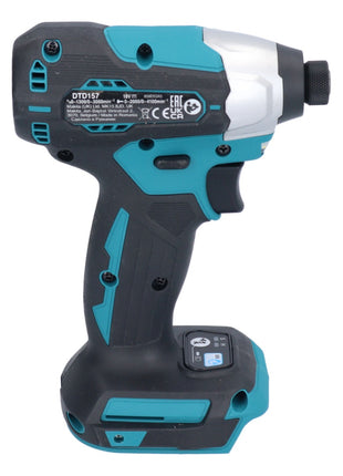 Makita DTD 157 RF1 Akku Schlagschrauber 18 V 140 Nm 1/4" Brushless + 1x Akku 3,0 Ah + Ladegerät