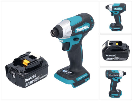 Makita DTD 157 M1 Llave de impacto inalámbrica 18 V 140 Nm 1/4" sin escobillas + 1x batería 4,0 Ah - sin cargador