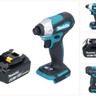 Makita DTD 157 G1 Clé à choc sans fil 18 V 140 Nm 1/4'' Brushless + 1x batterie 6,0 Ah - sans chargeur
