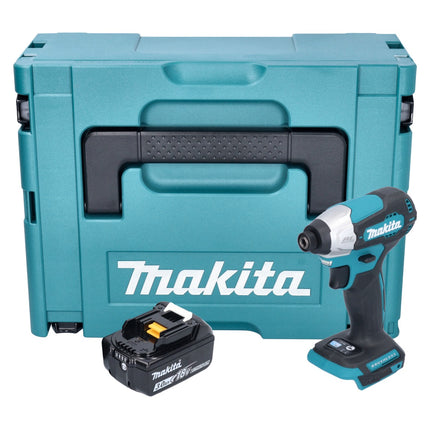 Makita DTD 157 F1J Clé à choc sans fil 18 V 140 Nm 1/4'' Brushless + 1x batterie 3,0 Ah + Makpac - sans chargeur
