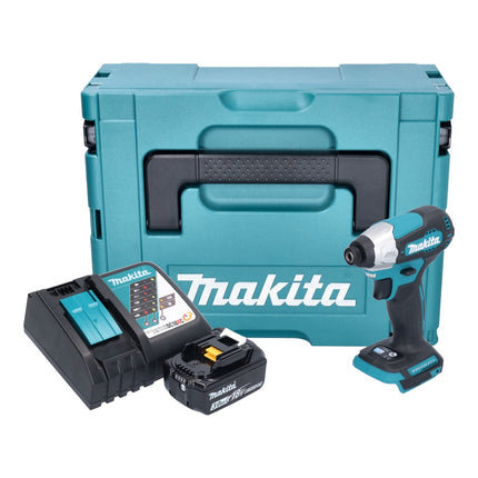 Makita DTD 157 RF1J Clé à choc sans fil 18 V 140 Nm 1/4'' Brushless + 1x batterie 3,0 Ah + chargeur + Makpac
