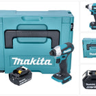 Makita DTD 157 M1J Clé à choc sans fil 18 V 140 Nm 1/4'' Brushless + 1x batterie 4,0 Ah + Makpac - sans chargeur