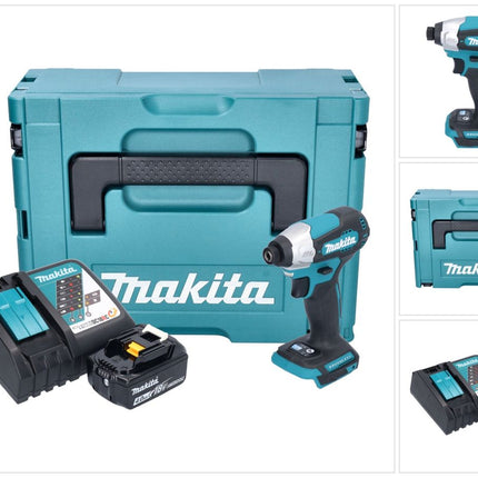 Makita DTD 157 RM1J Clé à choc sans fil 18 V 140 Nm 1/4'' Brushless + 1x batterie 4,0 Ah + chargeur + Makpac
