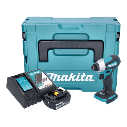 Makita DTD 157 RM1J Clé à choc sans fil 18 V 140 Nm 1/4'' Brushless + 1x batterie 4,0 Ah + chargeur + Makpac