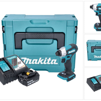 Makita DTD 157 RT1J Clé à choc sans fil 18 V 140 Nm 1/4'' Brushless + 1x batterie 5,0 Ah + chargeur + Makpac