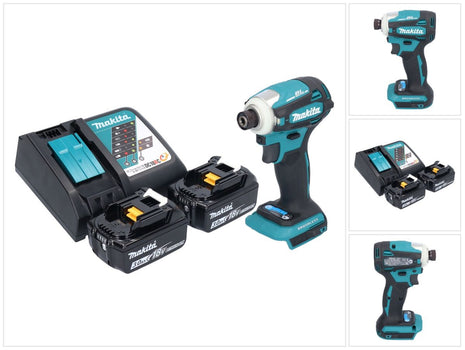 Avvitatore a impulsi a batteria Makita DTD 172 RF 18 V 180 Nm 1/4" brushless + 2x batteria ricaricabile 3,0 Ah + caricabatterie