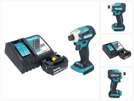 Makita DTD 172 RM1 akumulatorowy klucz udarowy 18 V 180 Nm 1/4" bezszczotkowy + 1x akumulator 4,0 Ah + ładowarka