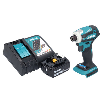 Makita DTD 172 RT1 Visseuse à choc sans fil 18 V 180 Nm 1/4'' Brushless + 1x batterie 5,0 Ah + chargeur