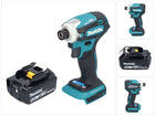 Makita DTD 172 G1 Clé à choc sans fil 18 V 180 Nm 1/4'' Brushless + 1x batterie 6,0 Ah - sans chargeur