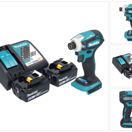 Makita DTD 172 RG Clé à choc sans fil 18 V 180 Nm 1/4'' Brushless + 2x batterie 6,0 Ah + chargeur
