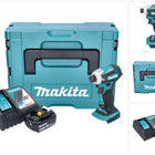 Makita DTD 172 RF1J Clé à choc sans fil 18 V 180 Nm 1/4'' Brushless + 1x batterie 3,0 Ah + chargeur + Makpac