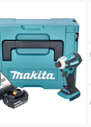 Makita DTD 172 RF1J Clé à choc sans fil 18 V 180 Nm 1/4'' Brushless + 1x batterie 3,0 Ah + chargeur + Makpac