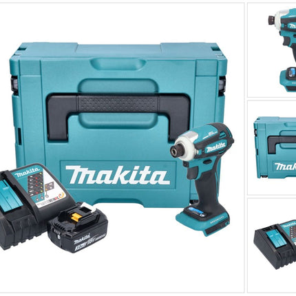 Makita DTD 172 RF1J Clé à choc sans fil 18 V 180 Nm 1/4'' Brushless + 1x batterie 3,0 Ah + chargeur + Makpac