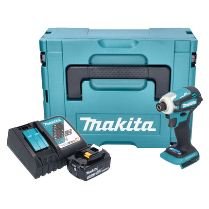 Makita DTD 172 RF1J Clé à choc sans fil 18 V 180 Nm 1/4'' Brushless + 1x batterie 3,0 Ah + chargeur + Makpac