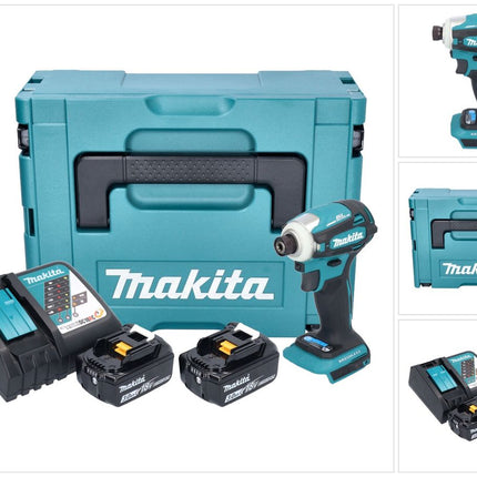 Makita DTD 172 RFJ visseuse à chocs sans fil 18 V 180 Nm 1/4'' sans balais + 2x batterie 3,0 Ah + chargeur + Makpac