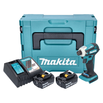 Makita DTD 172 RFJ visseuse à chocs sans fil 18 V 180 Nm 1/4'' sans balais + 2x batterie 3,0 Ah + chargeur + Makpac