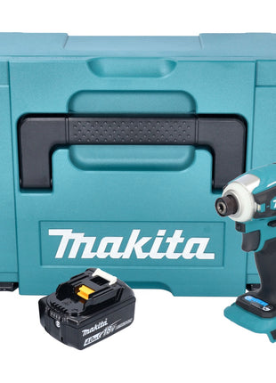 Makita DTD 172 M1J Clé à choc sans fil 18 V 180 Nm 1/4'' Brushless + 1x batterie 4,0 Ah + Makpac - sans chargeur