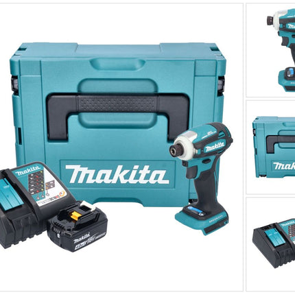 Makita DTD 172 RM1J Clé à choc sans fil 18 V 180 Nm 1/4'' Brushless + 1x batterie 4,0 Ah + chargeur + Makpac