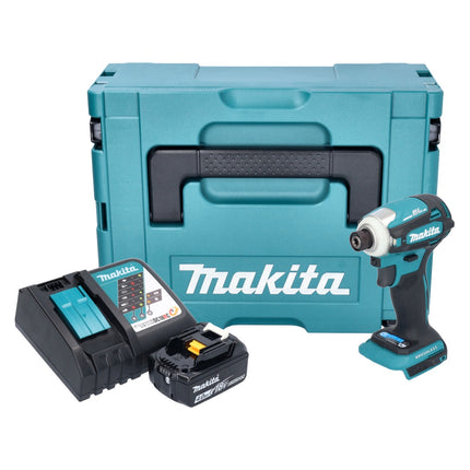 Makita DTD 172 RM1J Clé à choc sans fil 18 V 180 Nm 1/4'' Brushless + 1x batterie 4,0 Ah + chargeur + Makpac