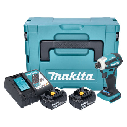 Makita DTD 172 RMJ clé à chocs sans fil 18 V 180 Nm 1/4'' sans balais + 2x batterie 4,0 Ah + chargeur + Makpac