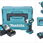 Makita DTD 172 RT1J Clé à choc sans fil 18 V 180 Nm 1/4'' Brushless + 1x batterie 5,0 Ah + chargeur + Makpac