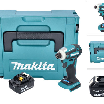 Makita DTD 172 G1J Clé à choc sans fil 18 V 180 Nm 1/4'' Brushless + 1x batterie 6,0 Ah + Makpac - sans chargeur