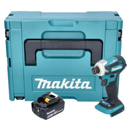Makita DTD 172 G1J Clé à choc sans fil 18 V 180 Nm 1/4'' Brushless + 1x batterie 6,0 Ah + Makpac - sans chargeur