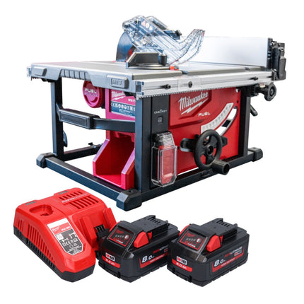 Milwaukee M18 FTS210-802B Scie circulaire sur table sans fil 18 V 210 mm Brushless + 2x batterie 8,0 Ah + kit chargeur