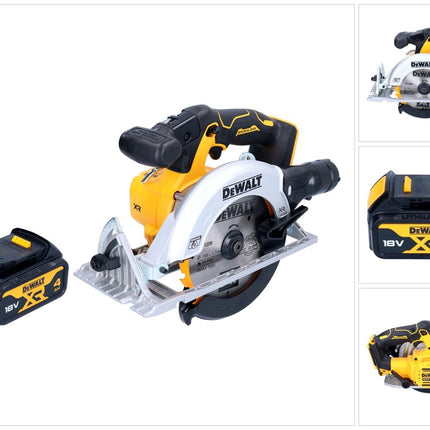 DeWalt DCS 565 N Scie circulaire 18 V 165 mm Brushless + 1x batterie 4,0 Ah - sans chargeur