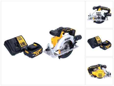 DeWalt DCS 565 M1 Akku Handkreissäge 18 V 165 mm Brushless + 1x Akku 4,0 Ah + Ladegerät