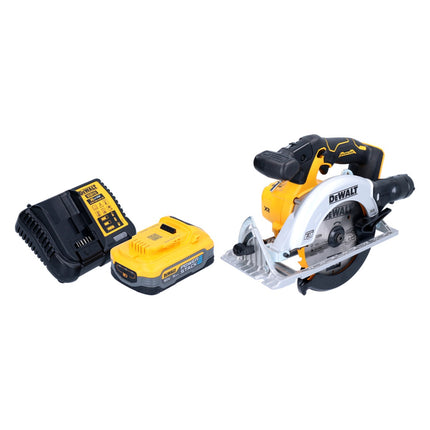 DeWalt DCS 565 H1 Scie circulaire manuelle sans fil 18 V 165 mm Brushless + 1x batterie Powerstack 5,0 Ah + chargeur