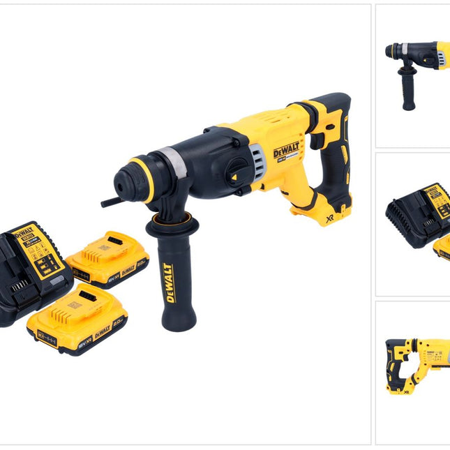 Marteau combiné à batterie DeWalt DCH 263 D2 18 V 3 J SDS Plus Brushless + 2x batteries 2,0 Ah + chargeur