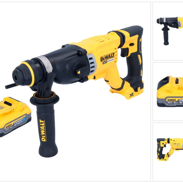 DeWalt DCH 263 N Marteau perforateur burineur sans fil 18 V 3 J SDS Plus Brushless + 1x Powerstack Batterie 5,0 Ah - ohne Ladegert