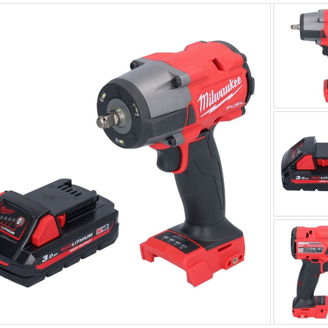 Milwaukee M18 FMTIW2F38-301 Clé à choc sans fil 18 V 745 Nm 3/8'' Brushless + 1x batterie 3,0 Ah - sans chargeur
