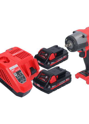 Milwaukee M18 FMTIW2F38-302 Akumulatorowy klucz udarowy 18 V 745 Nm 3/8" bezszczotkowy + 2x akumulator 3,0 Ah + ładowarka