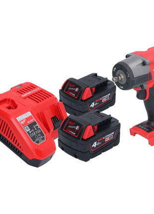 Clé à chocs sans fil Milwaukee M18 FMTIW2F38-402 18 V 745 Nm 3/8" sans balais + 2x batterie 4,0 Ah + chargeur