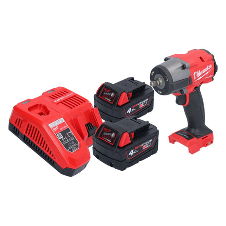 Clé à chocs sans fil Milwaukee M18 FMTIW2F38-402 18 V 745 Nm 3/8" sans balais + 2x batterie 4,0 Ah + chargeur