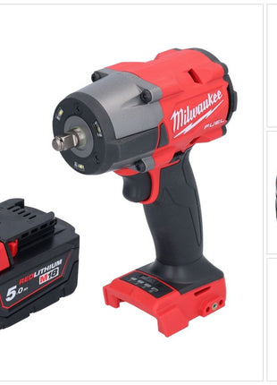 Milwaukee M18 FMTIW2F38-501 Clé à choc sans fil 18 V 745 Nm 3/8'' Brushless + 1x batterie 5,0 Ah - sans chargeur