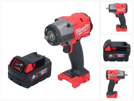 Milwaukee M18 FMTIW2F38-501 Akumulatorowy klucz udarowy 18 V 745 Nm 3/8" bezszczotkowy + 1x akumulator 5,0 Ah - bez ładowarki