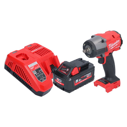 Milwaukee M18 FMTIW2F38-551 Clé à choc sans fil 18 V 745 Nm 3/8'' Brushless + 1x batterie 5,5 Ah + chargeur