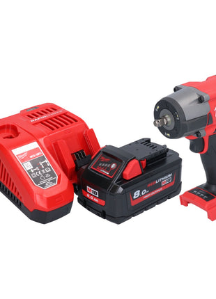 Milwaukee M18 FMTIW2F38-801 Akumulatorowy klucz udarowy 18 V 745 Nm 3/8" bezszczotkowy + 1x akumulator 8,0 Ah + ładowarka